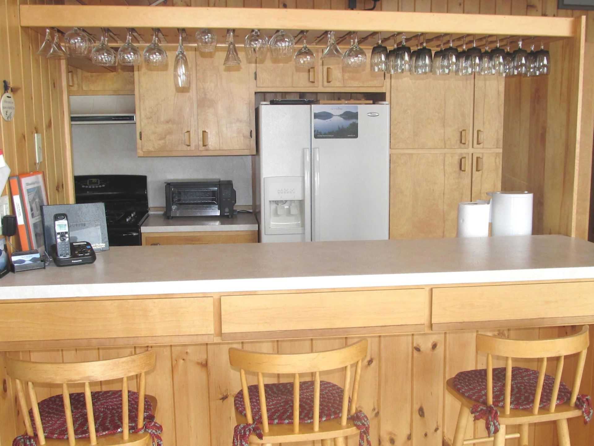 Galley Kitchen with Bar seating