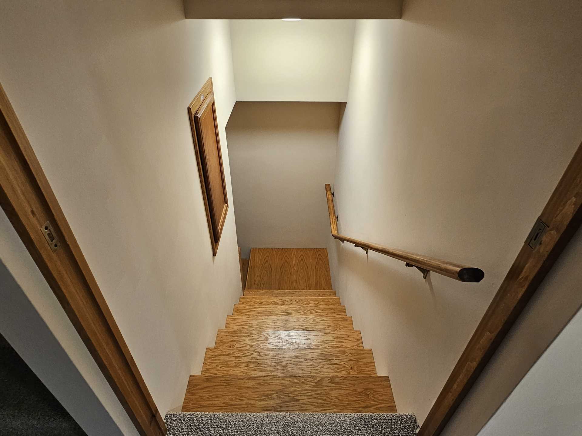 Stairs to lower family room